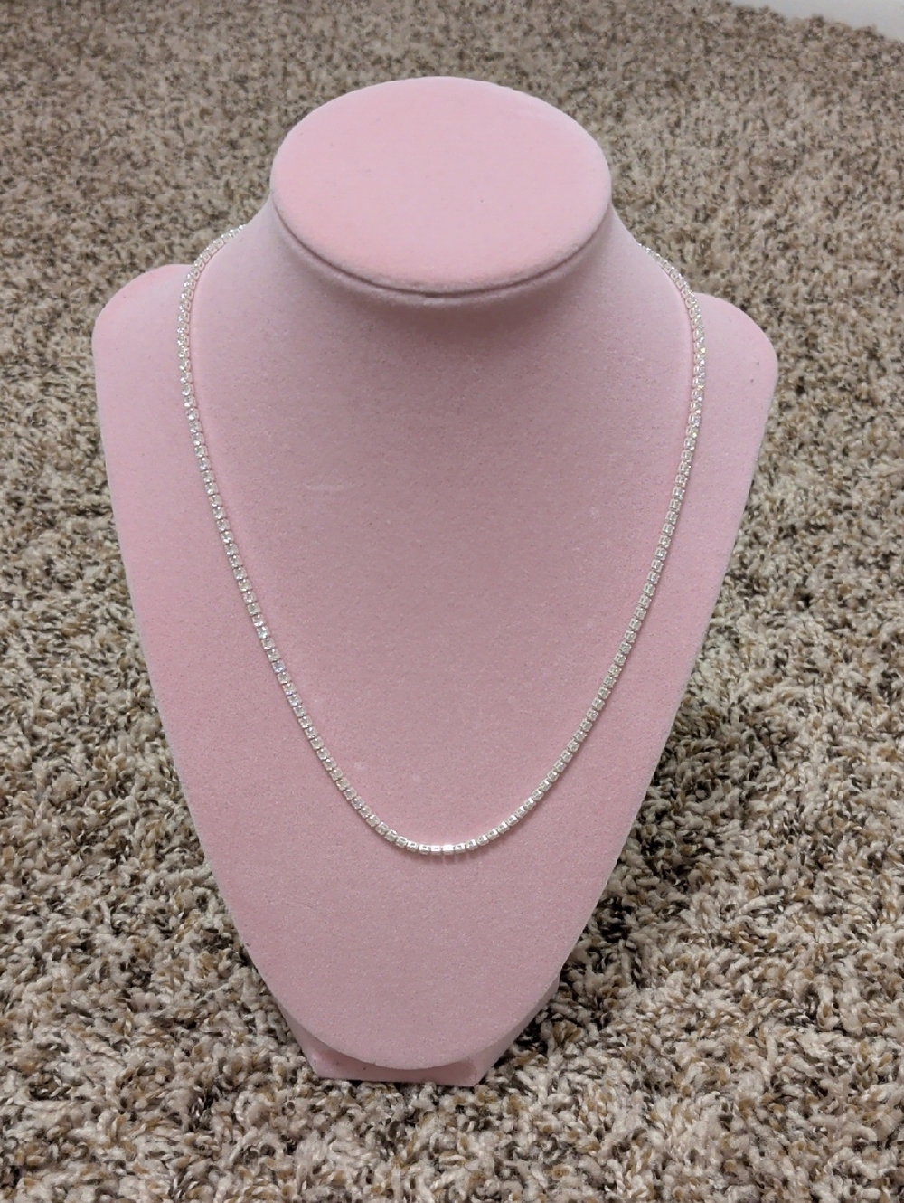 Luv AJ x Alyssa Lynch silver tennis necklace